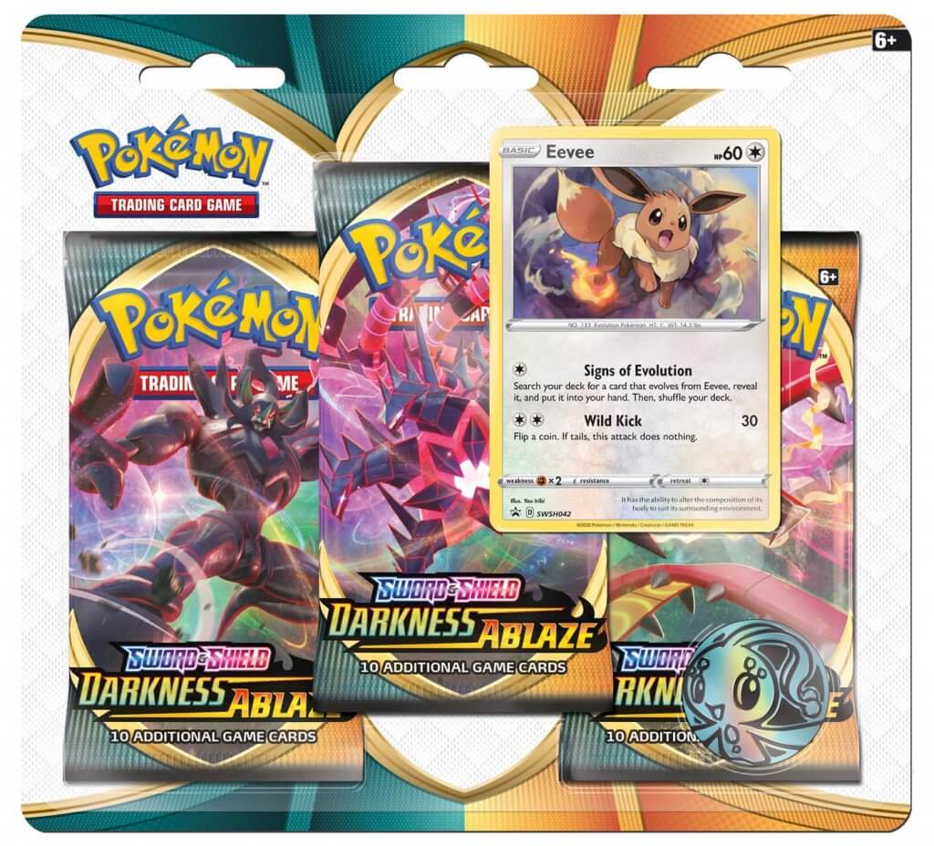 Pokemon TCG: Darkness Ablaze Three Booster Blister