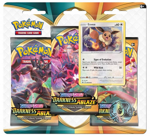 Pokemon TCG: Darkness Ablaze Three Booster Blister